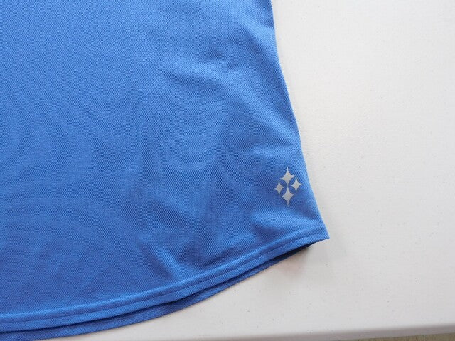 JoFit Womens Ladies Dixie Tipped Polo Blue Red Large $86 NWT