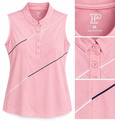 EP Pro Ladies Medium Pink Tennis Golf Sleeveless Tank Top Shirt $89 Retail NWT