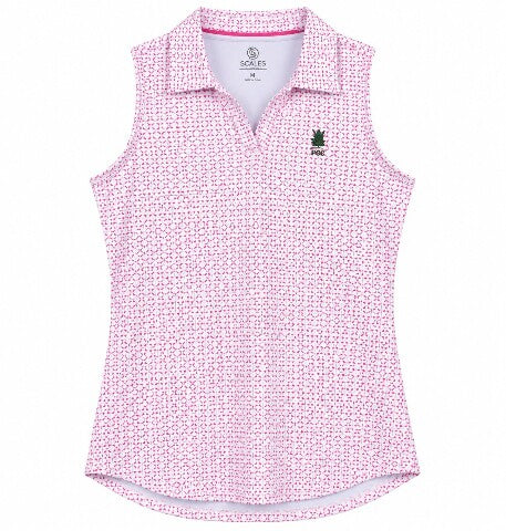 Scales Ladies Medium Pink Tennis Golf Sleeveless Tank Top Shirt $70 Retail NWT
