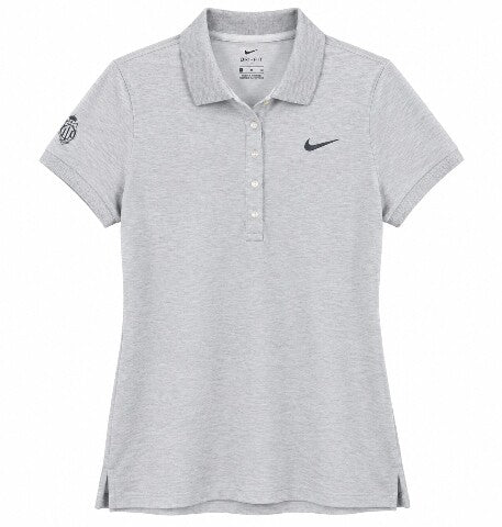 Nike Dri-Fit Ladies Medium Light Grey Golf Top Polo Shirt $89 Retail NWT