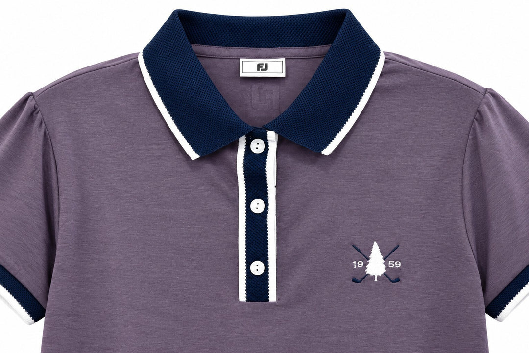 FootJoy Ladies Large Violet Purple Cap Sleeve Golf Top Polo Shirt $95 Retail NWT