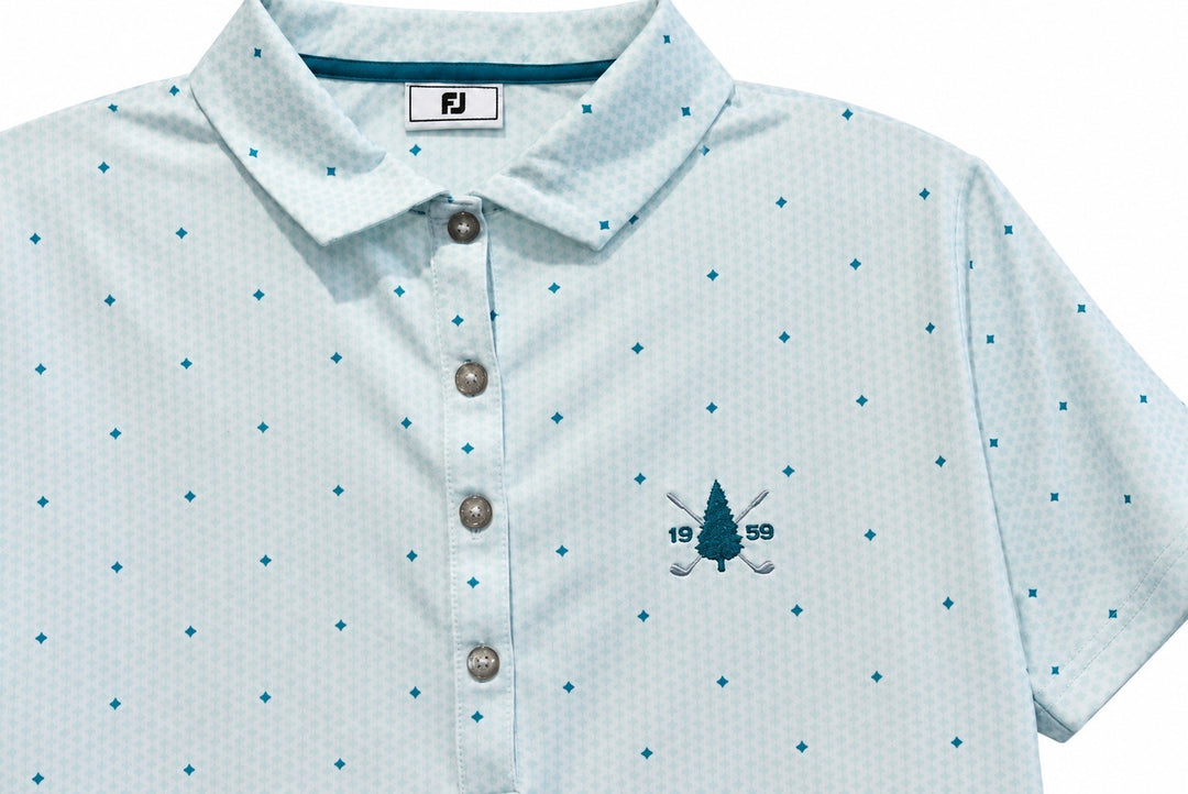 FootJoy Ladies Large Teal White Golf Top Polo Shirt $95 Retail NWT