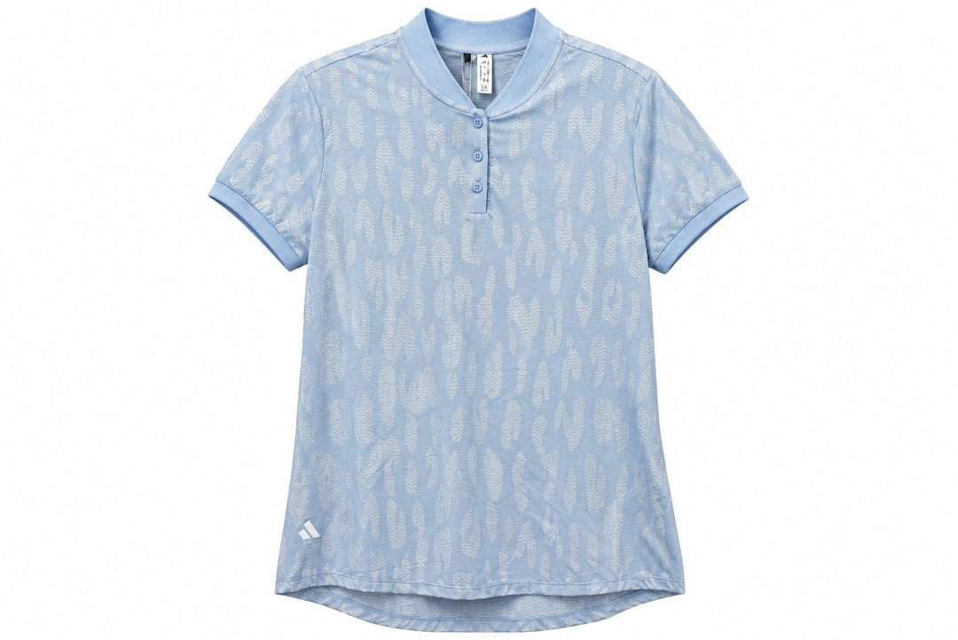 Adidas Ladies Large Crysal Sky ULTIMATE365 JACQUARD Polo Shirt $90 Retail NWT