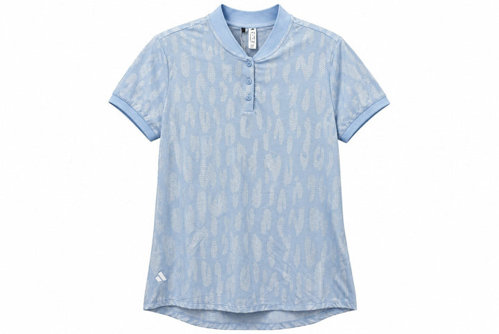 Adidas Ladies Large Crysal Sky ULTIMATE365 JACQUARD Polo Shirt $90 Retail NWT