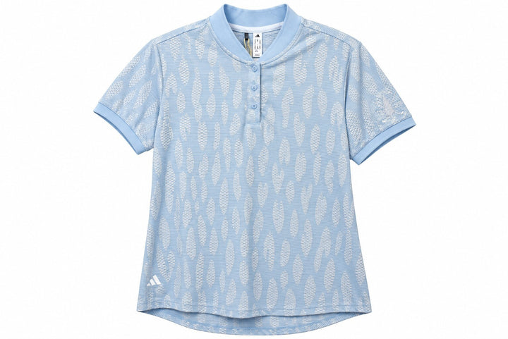 Adidas Ladies Medium Crysal Sky ULTIMATE365 JACQUARD Polo Shirt $90 Retail NWT