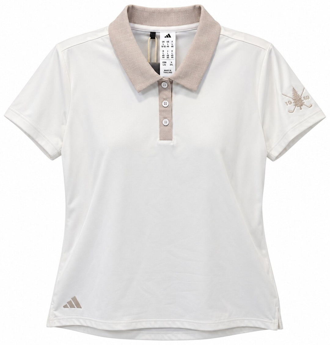 Adidas Ladies XL White Ultimate365+ Butterspun Grid Polo Shirt $90 Retail NWT