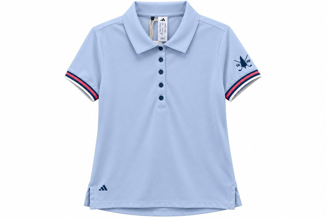 Adidas Ladies Medium Crysal Sky ULTIMATE365 textured Polo Shirt $90 Retail NWT