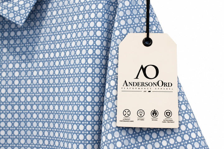 Anderson Ord Ladies Medium Blue Makai Polo Shirt Golf Top $95 Retail NWT
