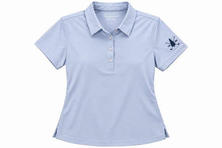Straight Down Ladies Small Blue Abbot 2.0 Polo Shirt Golf Top $100 Retail NWT