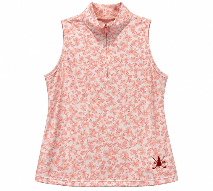 Under Armour Ladies Large Peach Floral UPF 30 SL Polo Shirt Golf $78 Retail NWT