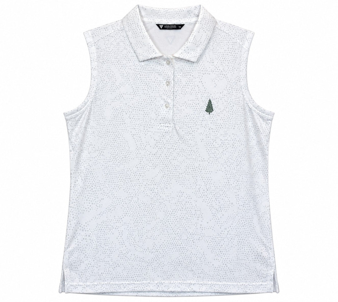Levelwear Ladies Large White Grey Touch SL Polo Golf Shirt $70 Retail NWT