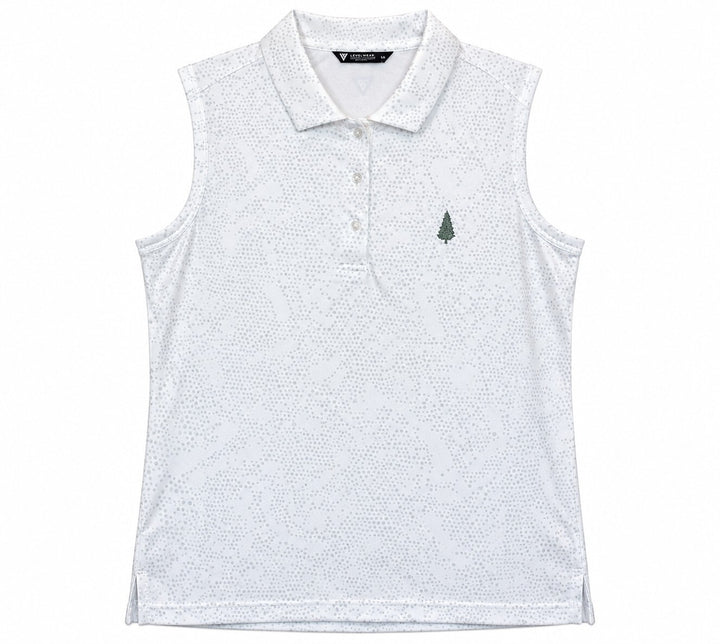 Levelwear Ladies Large White Grey Touch SL Polo Golf Shirt $70 Retail NWT