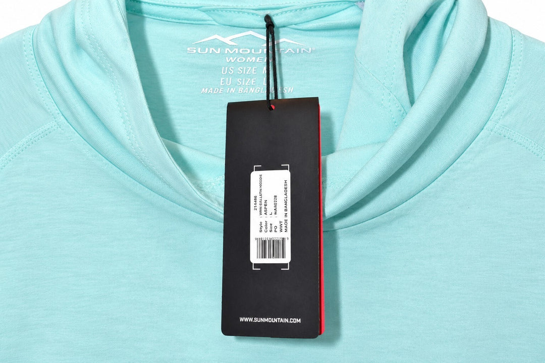 Sun Mountain Ladies Large Aspen Aqua Gallatin Hoodie $100 Retail NWT