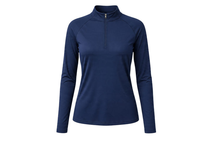 FootJoy Ladies Small Navy Blue Long Sleeve Quarter Zip $125 Retail NWT