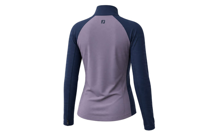 FootJoy Ladies Small Navy Dusty Violet Woven Anorak Quarter Zip $130 Retail NWT