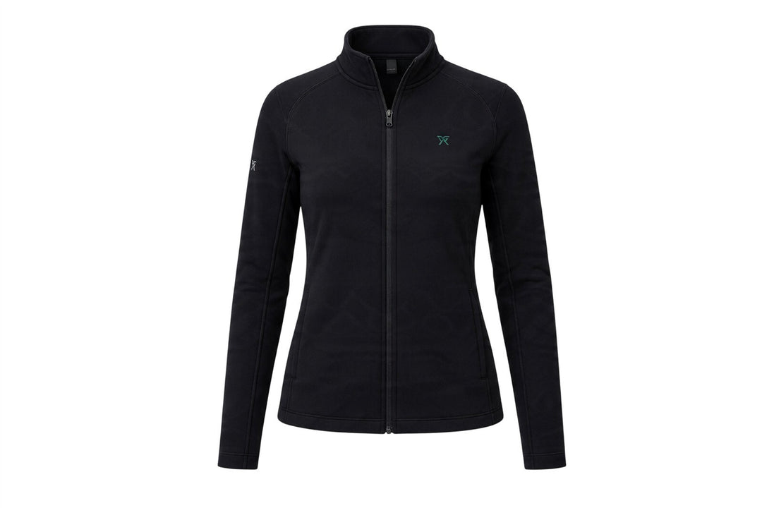 Levelwear Ladies Large Navy Marine Blue Knox Zip Neck Golf Shirt $100 Retail NWT