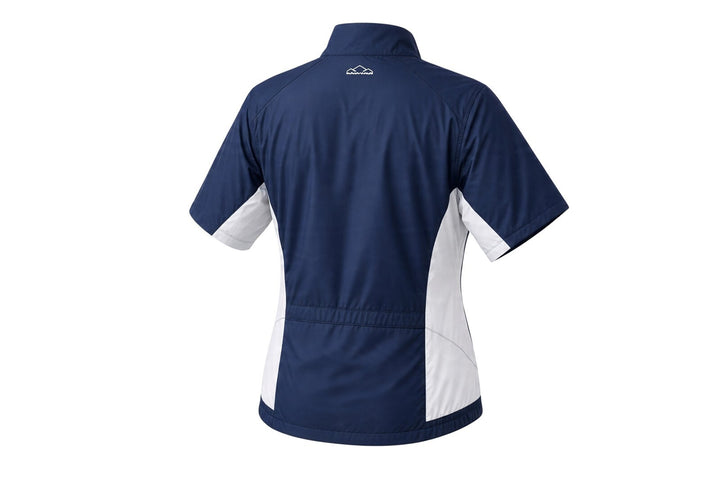 Sun Mountain Ladies Large Navy White Monsoon Full Zip Rain Jacket $90 Retail NWT
