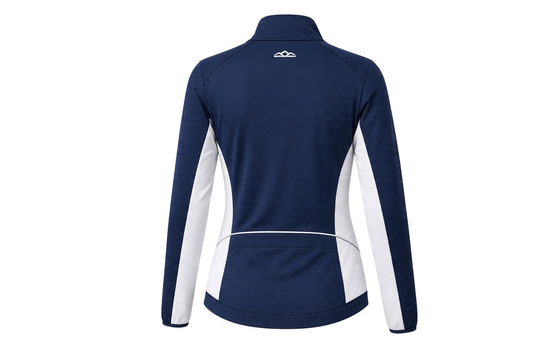 Sun Mountain Ladies Medium Navy White Monsoon Fullzip Rain Jacket $90 Retail NWT