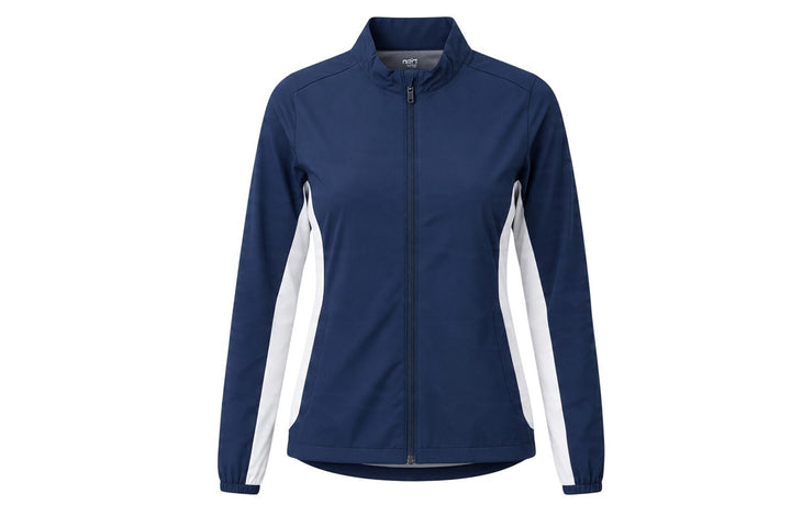 Sun Mountain Ladies Medium Navy White Monsoon Fullzip Rain Jacket $90 Retail NWT