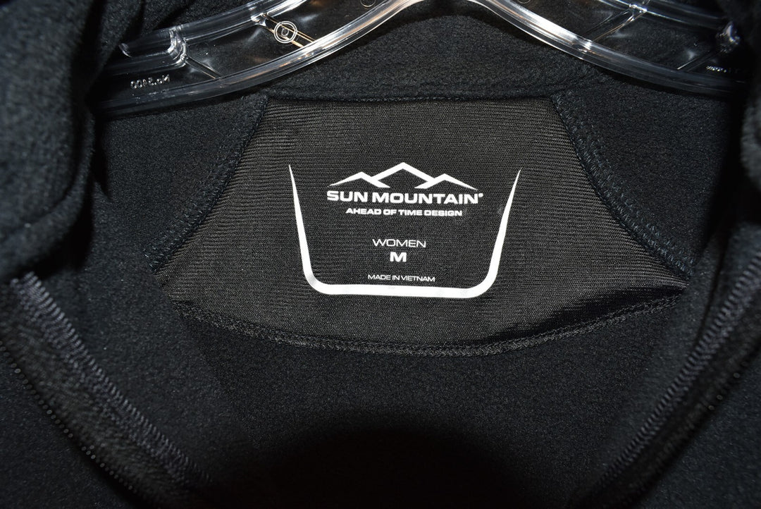 Sun Mountain Ladies Medium Black Teigan Pullover Fleece Jacket $100 Retail NWOT