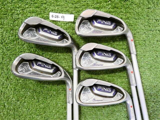PING Serene Womens Combo Irons 6H, 7-W &amp; S Lite Ladies Red Dot .75* Flat