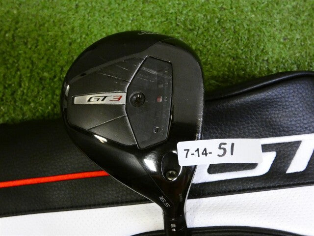 Titleist GT3 16.5* 3/4 Wood HZRDUS Black 5G 70 6.0 Stiff Graphite w HC Excellent