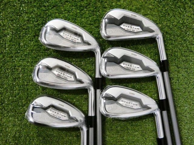 Callaway Quantum Max OS Irons 6-P &amp; A Denali Silver 60g 5.5 Regular Graphite New
