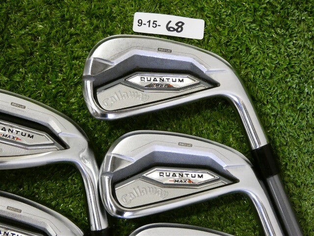 Callaway Quantum Max Irons 5-P &amp; A Denali Charcoal 75g 6.0 Stiff Graphite +.5"