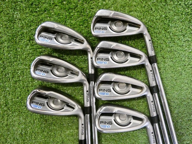PING 2016 G Irons 5-W &amp; U AWT 2.0 Stiff Steel Black Dot +.5"