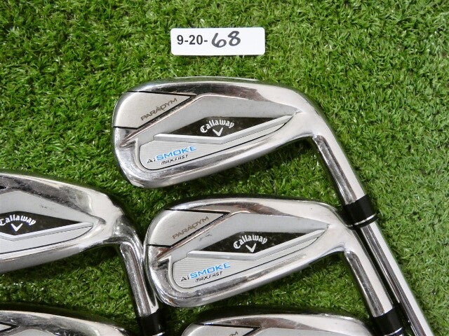 Callaway Paradym Ai Smoke Max Fast Irons 5-P &amp; A 95 Stiff Steel Jumbo +1.75"