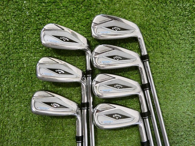 Callaway Paradym Ai Smoke Max Fast Irons 5-P &amp; A 95 Stiff Steel Jumbo +1.75"