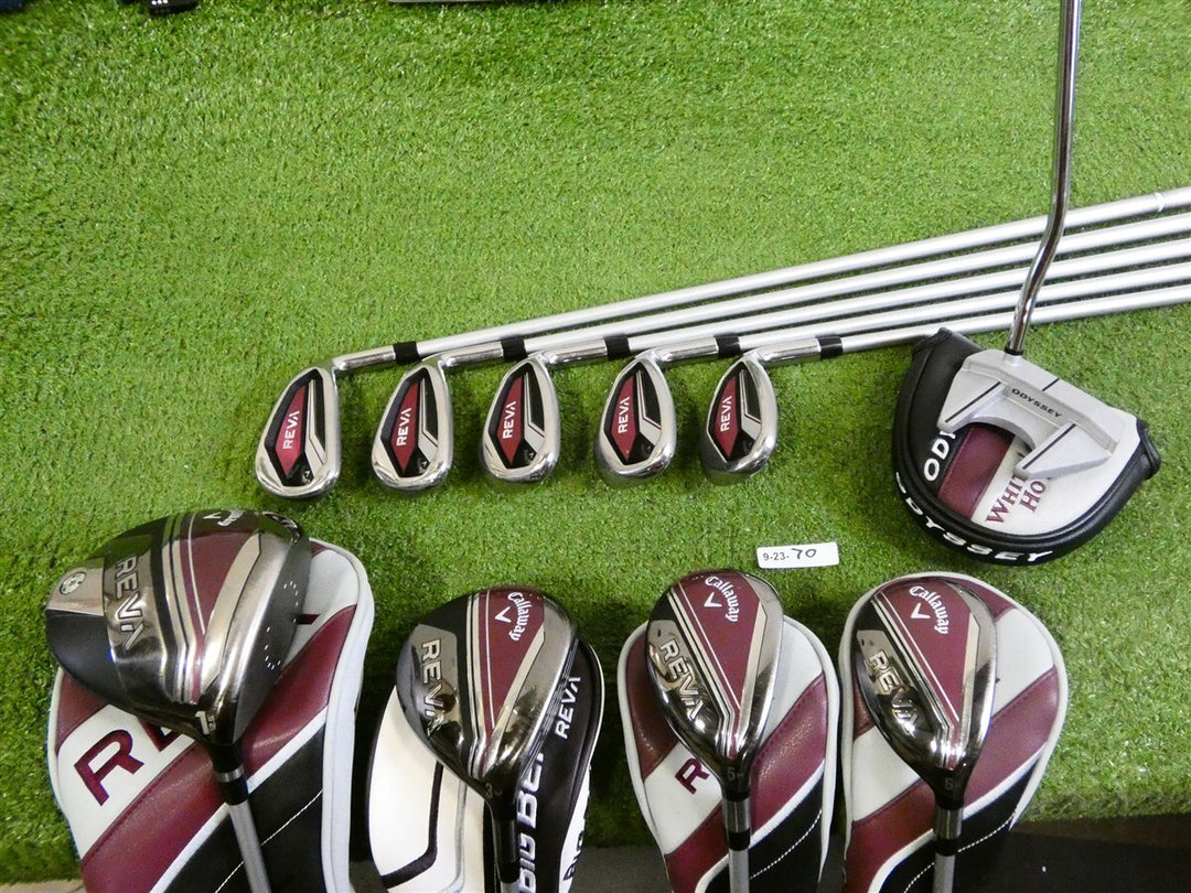 Callaway Womens REVA Eggplant 11-Piece Ladies Standard RH Golf Set w Cart Bag
