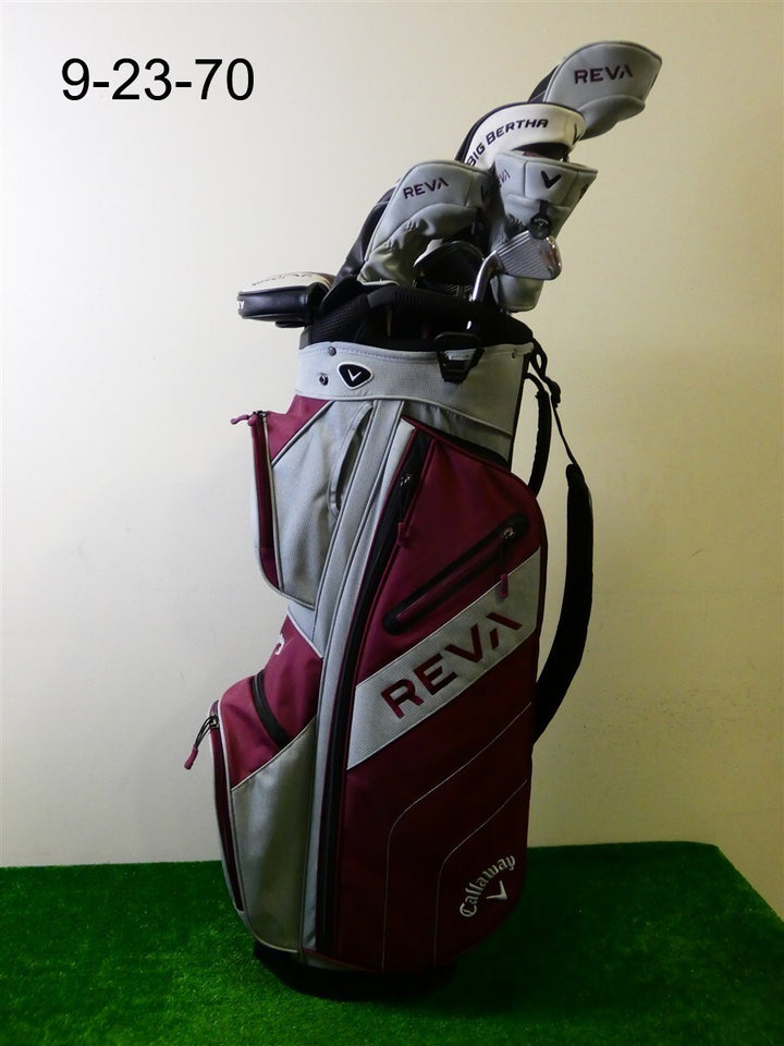 Callaway Womens REVA Eggplant 11-Piece Ladies Standard RH Golf Set w Cart Bag