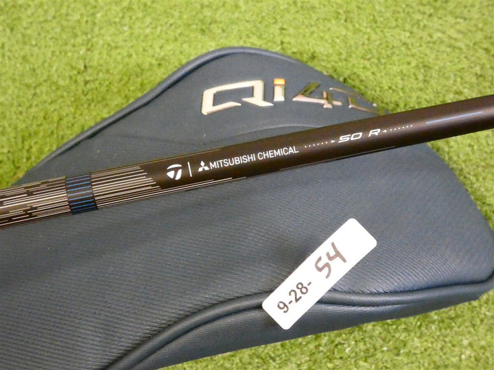 TaylorMade Qi4D Max 12* Driver REAX Mid Rotation Blue 50 Regular w HC Excellent