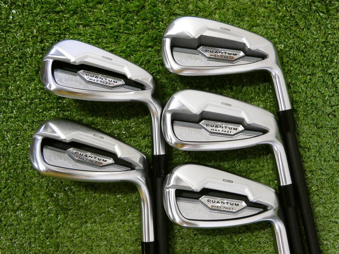Callaway Quantum Max Fast Irons 7-P &amp; A Vanquish 50 R2 Senior Graphite Mint