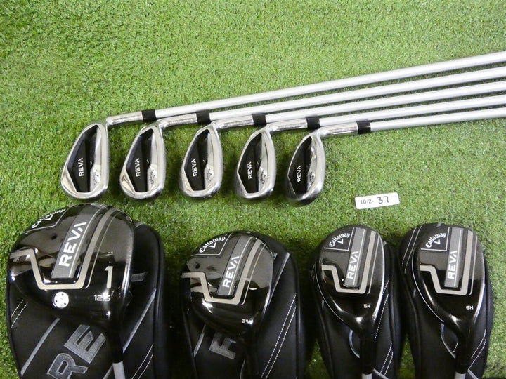 Callaway Womens REVA Black/Grey Ladies Right Hand Golf Set with Cart Bag