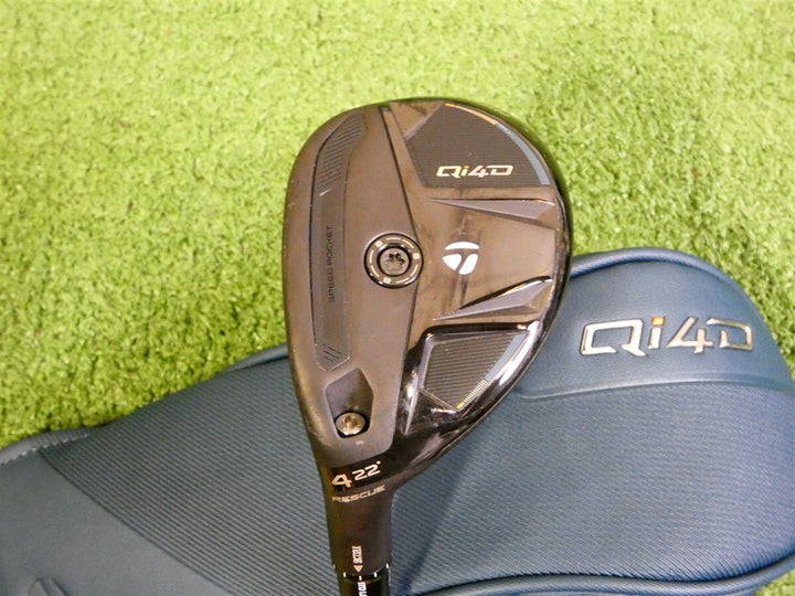 TaylorMade Qi4D 22* Left Hand 4 Hybrid Rescue REAX 65 Regular Graphite w HC Mint
