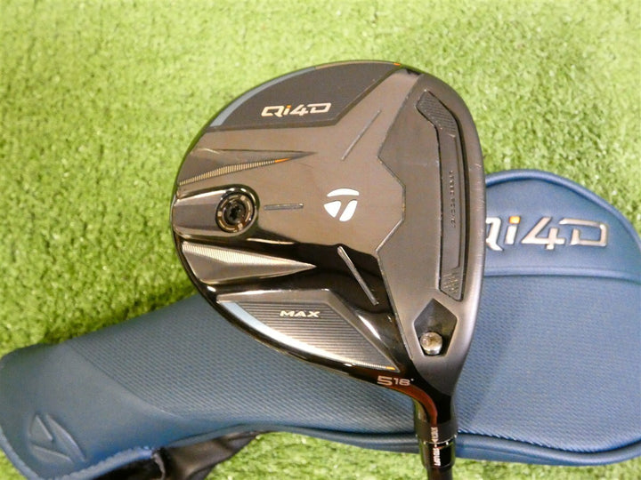 TaylorMade Qi4D Max 18* 5 Wood REAX 55 Regular Graphite with Headcover Excellent