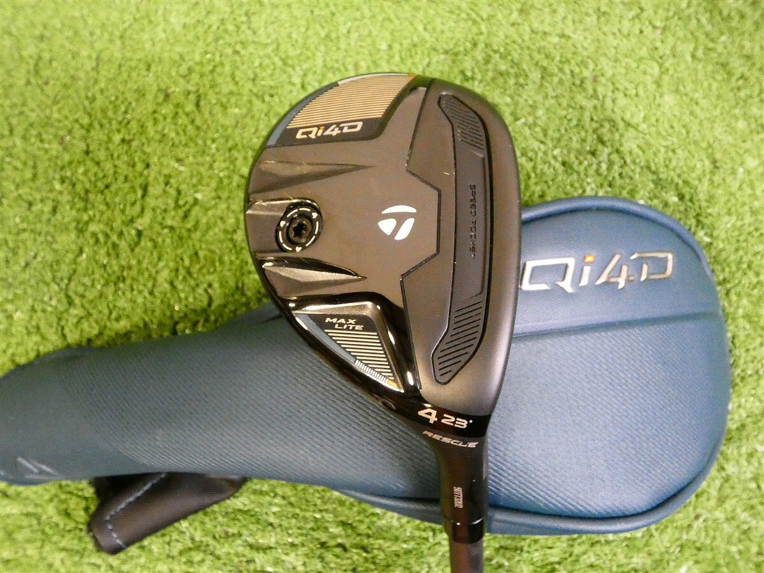 TaylorMade Qi4D Max Lite 23* 4 Hybrid Rescue REAX 45 A Senior Graphite w HC Mint