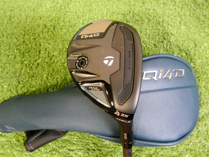 TaylorMade Qi4D Max Lite 23* 4 Hybrid Rescue REAX 45 A Senior Graphite w HC Mint