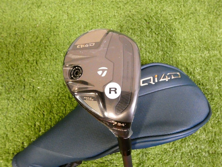 TaylorMade Qi4D Max Lite 34* 7 Hybrid Rescue REAX 45 Regular Graphite w HC New