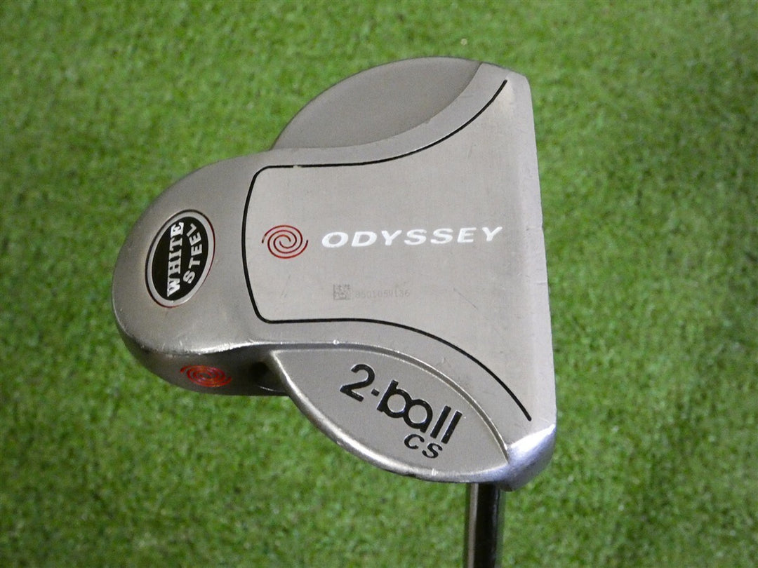 Odyssey White Steel 2-Ball CS Center Shafted 34" Putter Super Stroke
