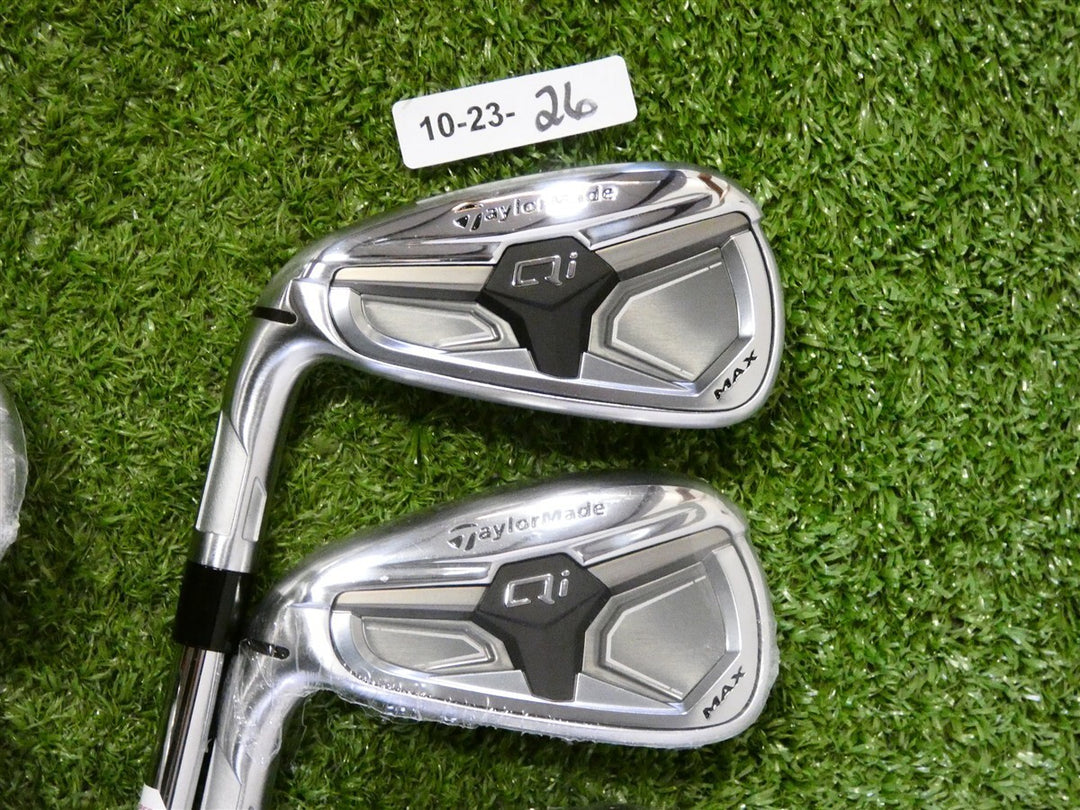 TaylorMade Qi Max Left Hand Irons 7-P, A KBS Max MT 85 Regular Steel Mid +1" New
