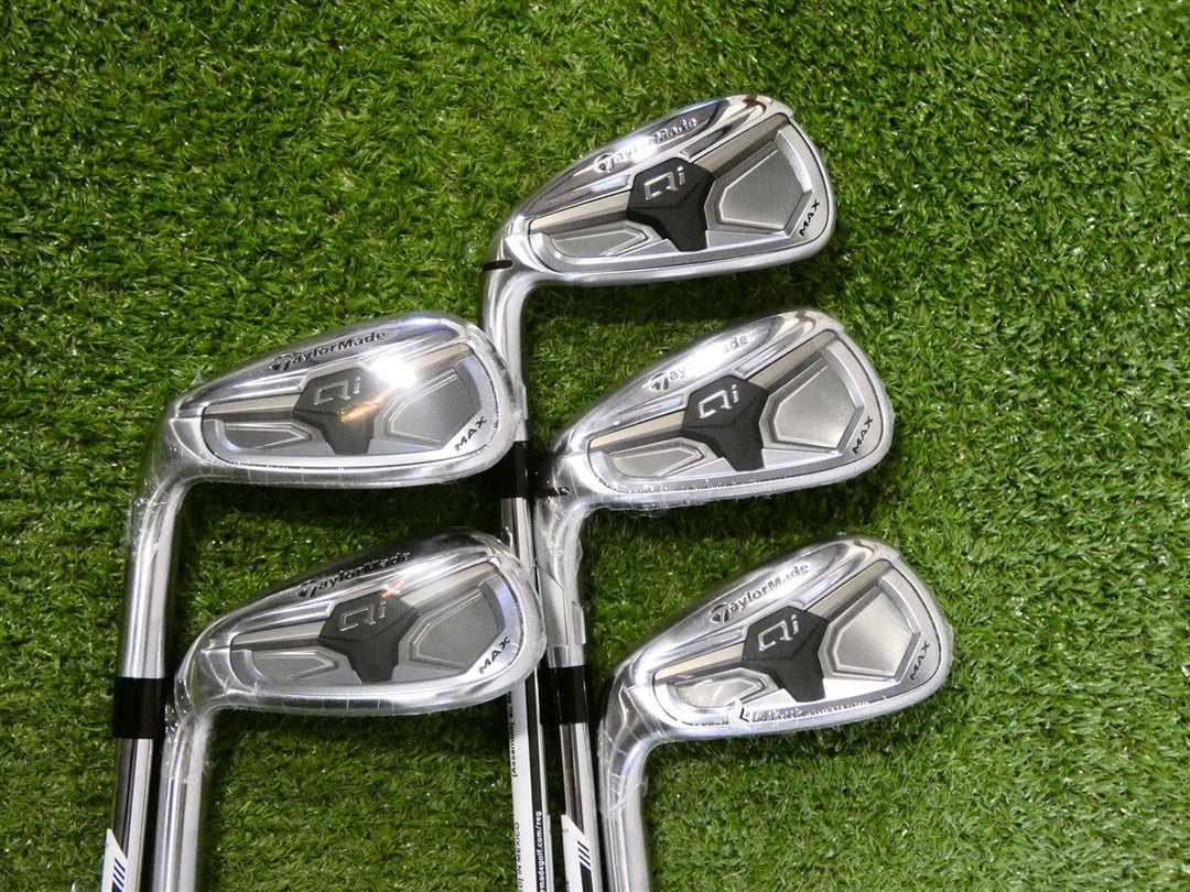 TaylorMade Qi Max Left Hand Irons 7-P, A KBS Max MT 85 Regular Steel Mid +1" New
