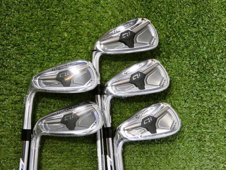 TaylorMade Qi Max Left Hand Irons 7-P, A KBS Max MT 85 Regular Steel Mid +1" New
