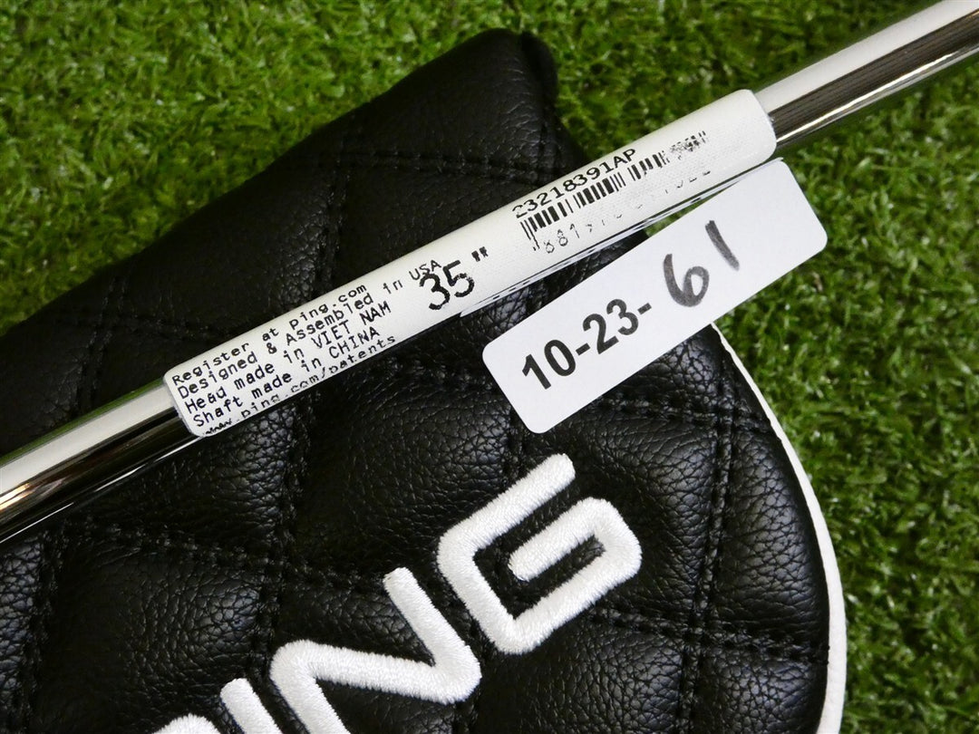 Ping 2023 Mundy 35" Straight Putter with Headcover Black Dot New