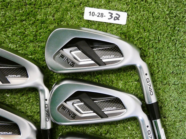 PING G740 Irons 5-W &amp; U AWT 3.0 Regular Steel Black Dot Mint