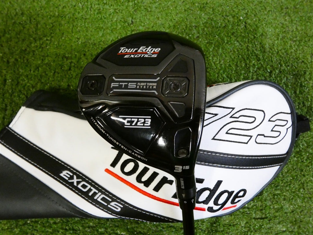 Tour Edge Exotics C723 15* 3 Wood HZRDUS Black 4G 60g 6.0 Stiff Graphite with HC