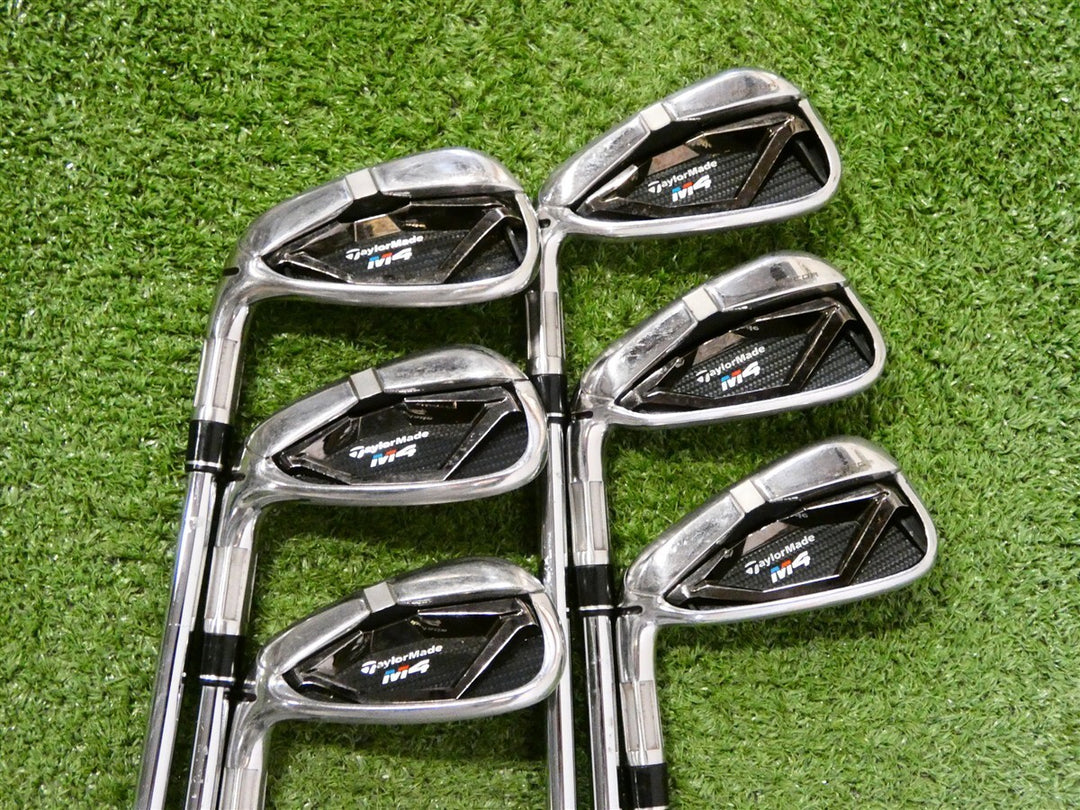 TaylorMade M4 Left Hand Irons 5-P KBS Max 85 Regular Steel +.5" Excellent
