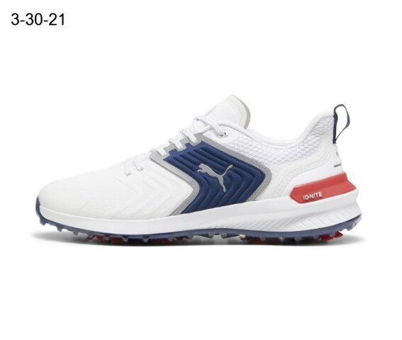 Puma Mens Ignite Innovate Golf Shoes Size 9.5 M White/Blue/Red 379431-07 New